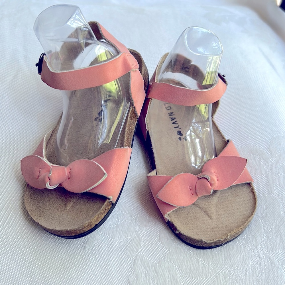 COPY - Old Navy infant blush pink sandals 6-12 months EUC cork sole